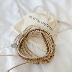 Victoria Emerson Wrap Bracelet - Silver Dorado on Ivory